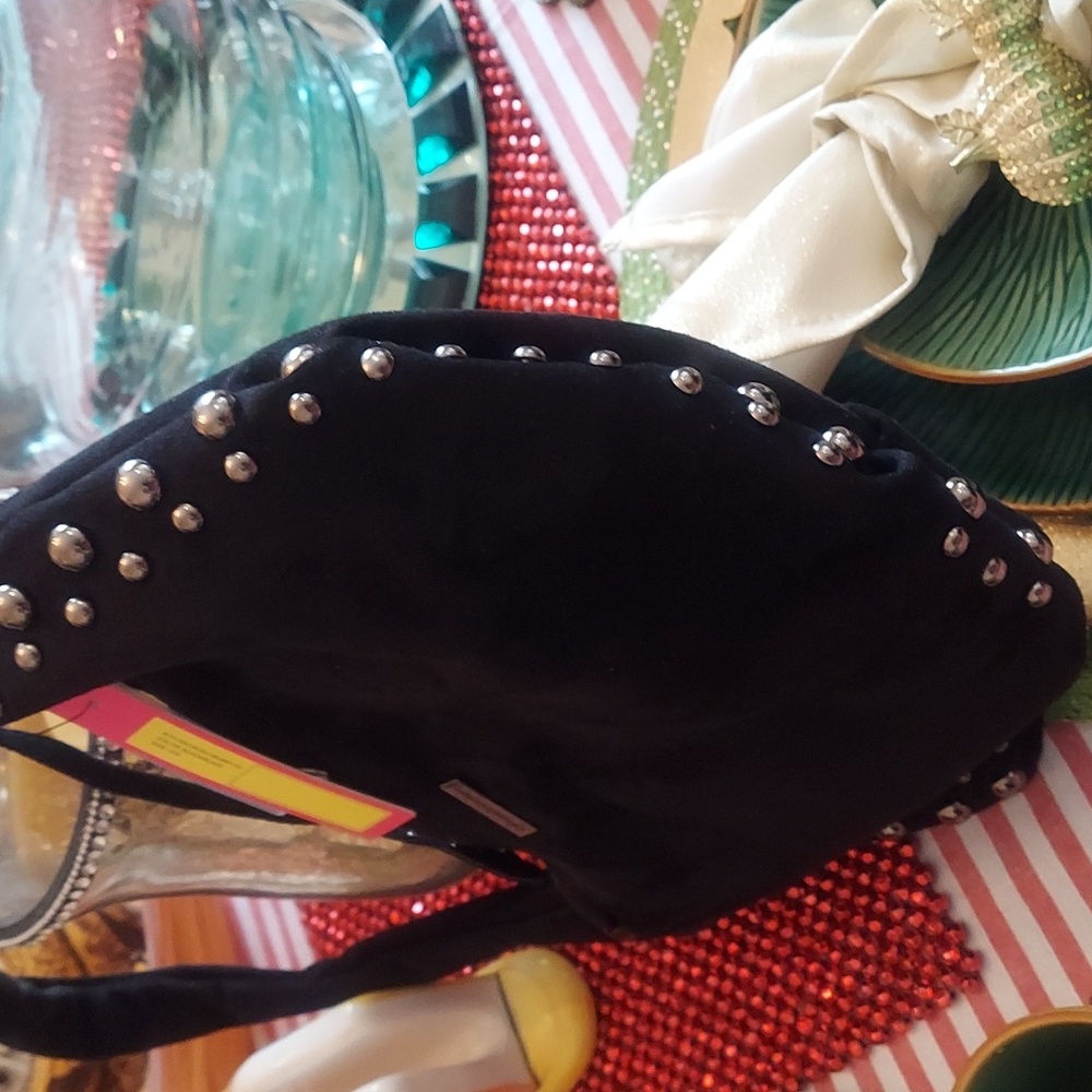 Catherine Malandrino Black Shoulder Bag with Stud Accents - Picture 6 of 8